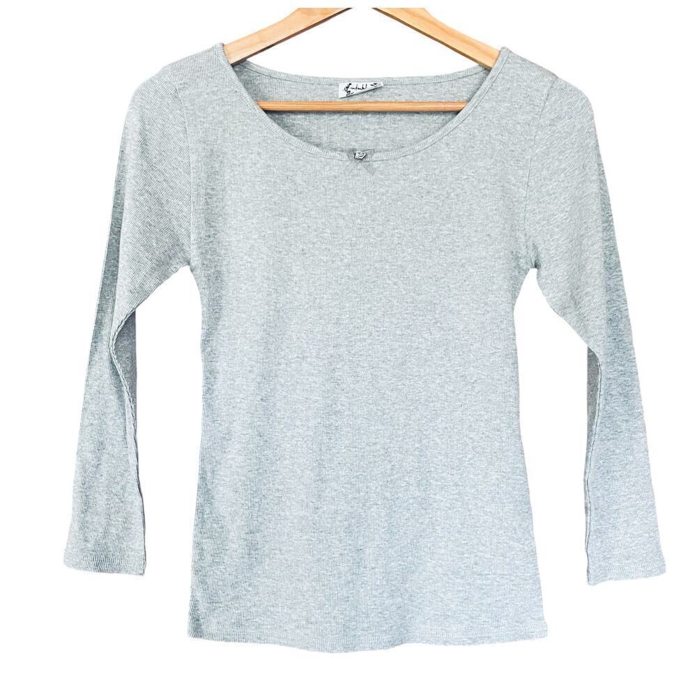 Free People Intimately Downtime Top Pajama Lounge Grey Size Medium NEW